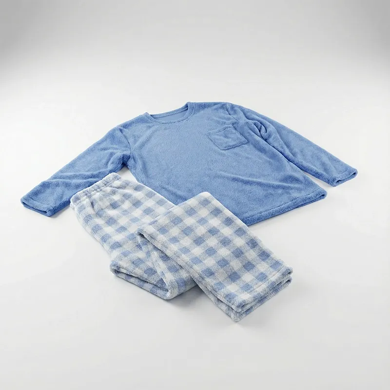 pajama set, womens pajamas, plaid pants pajamas, fleece pajamas, winter pajamas, warm pajamas
