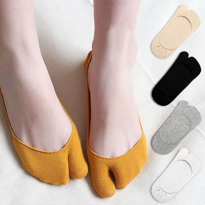 no show socks, low cut socks, invisible socks, cotton socks, split toe socks