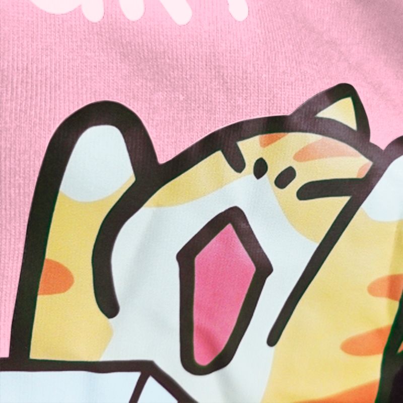 t shirt, cotton t shirt, loose t shirt, cat print t shirt